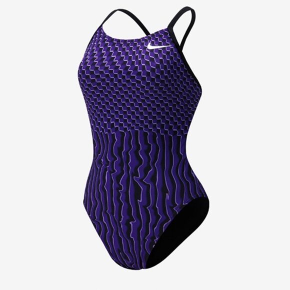 NWT Nike Women's Drippy Check Fastback Swimsuit - Picture 5 of 5